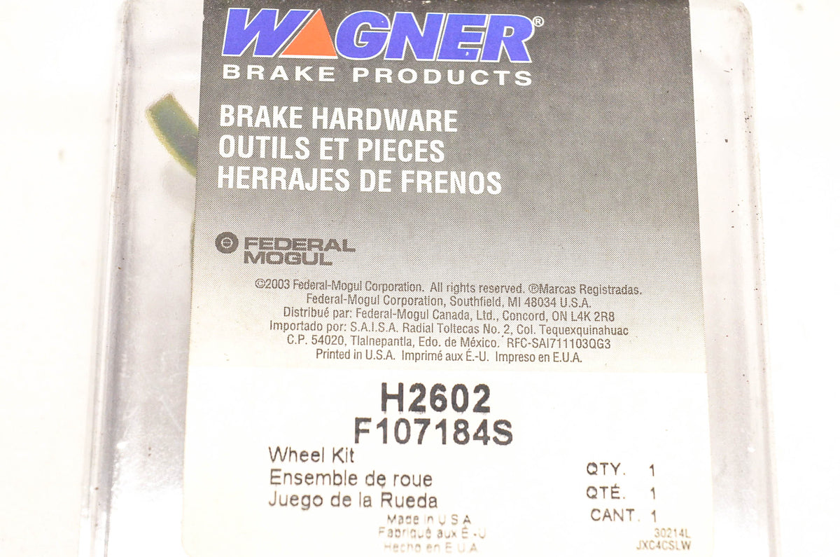 Wagner H2602, F107184S Drum Brake Self Adjuster Repair Kit NOS