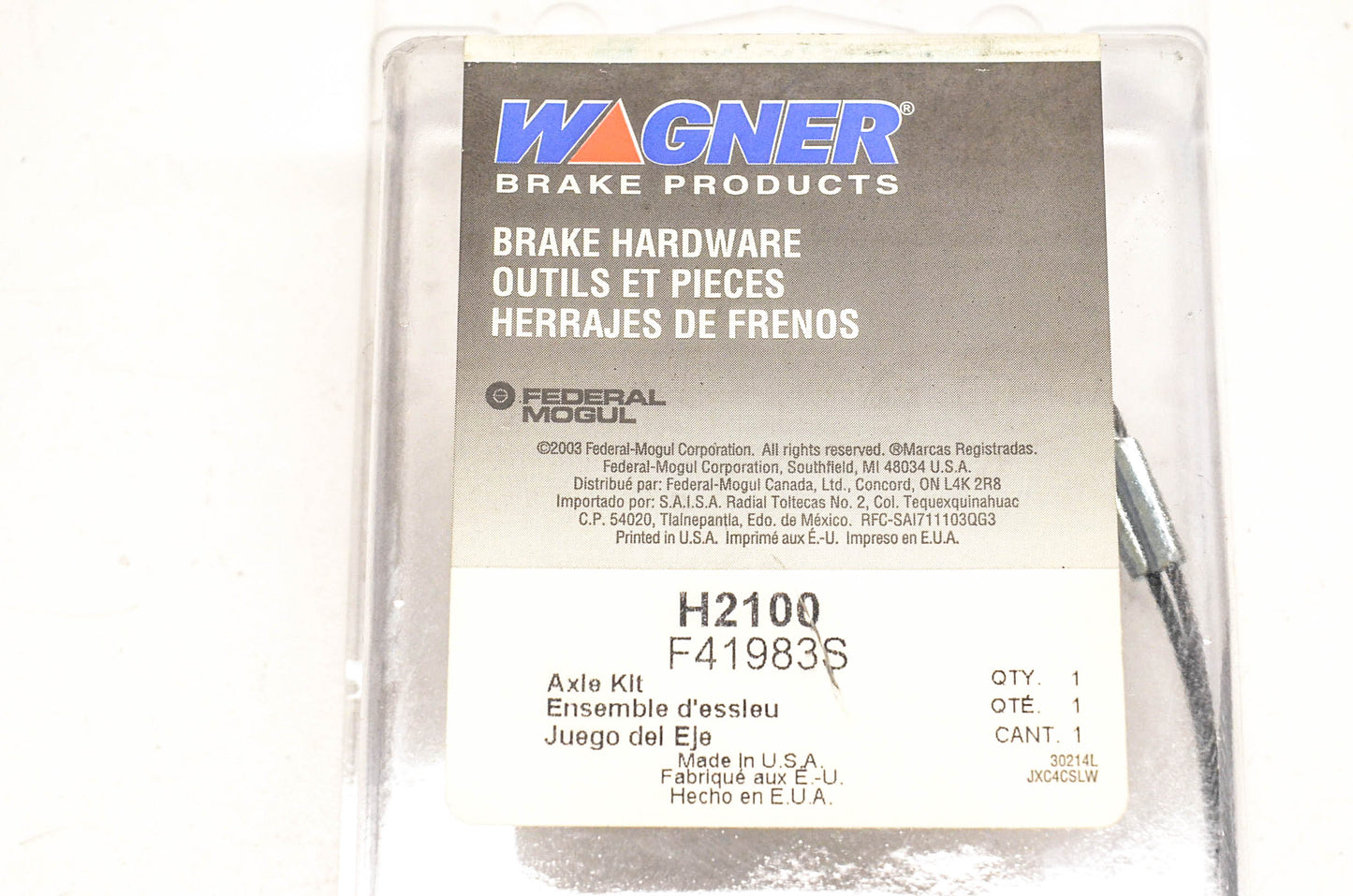 Wagner H2100, F41983S Drum Brake Self Adjuster Cable Kit NOS