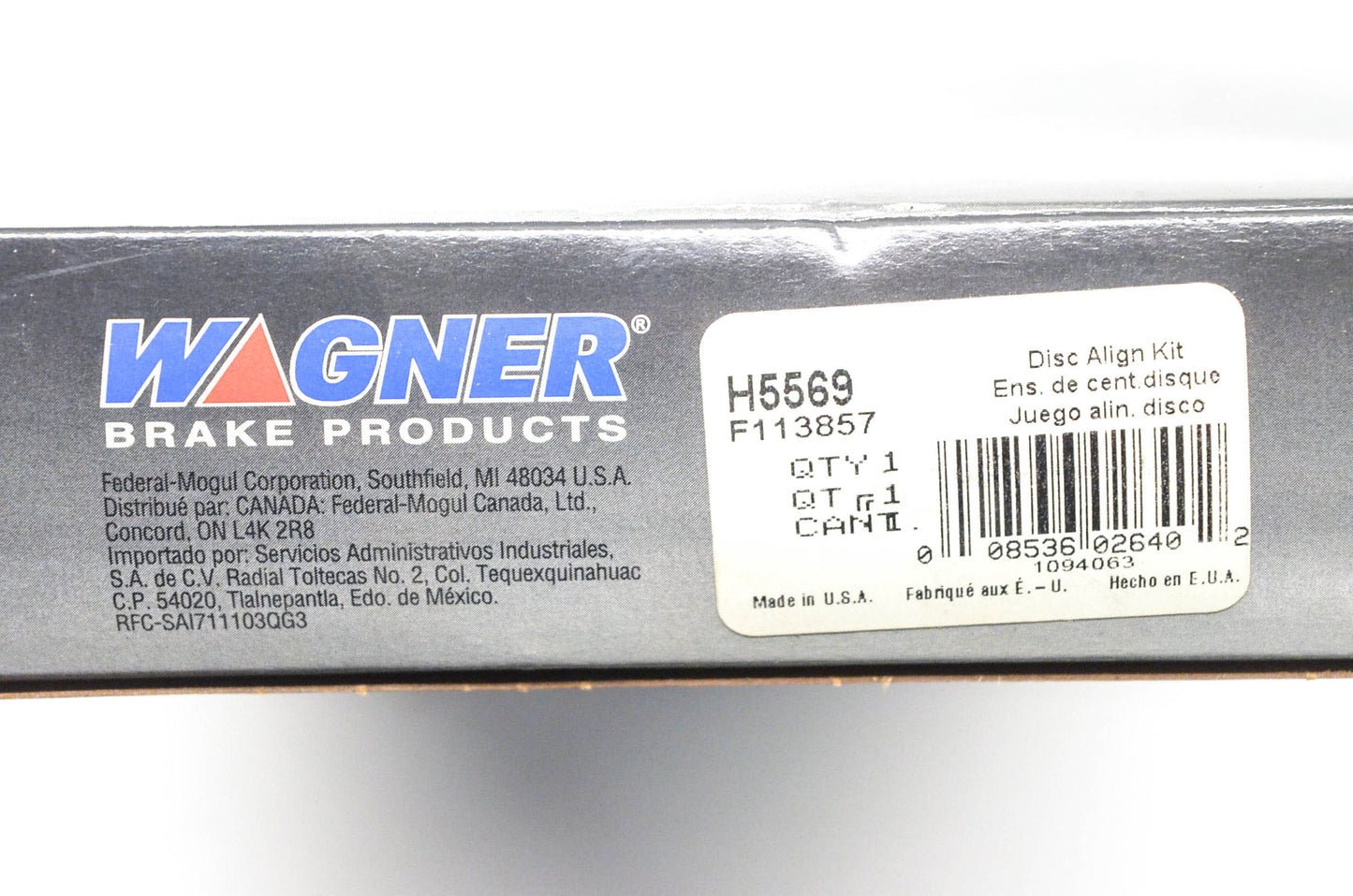 Wagner H5569, F113857 Disc Brake Align Kit NOS
