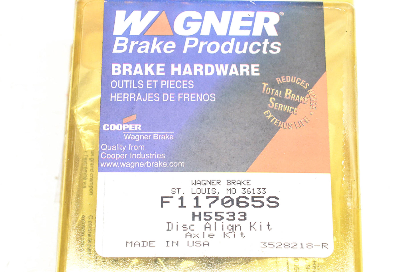 Wagner F117065S, H5533 Disc Brake Align Kit NOS