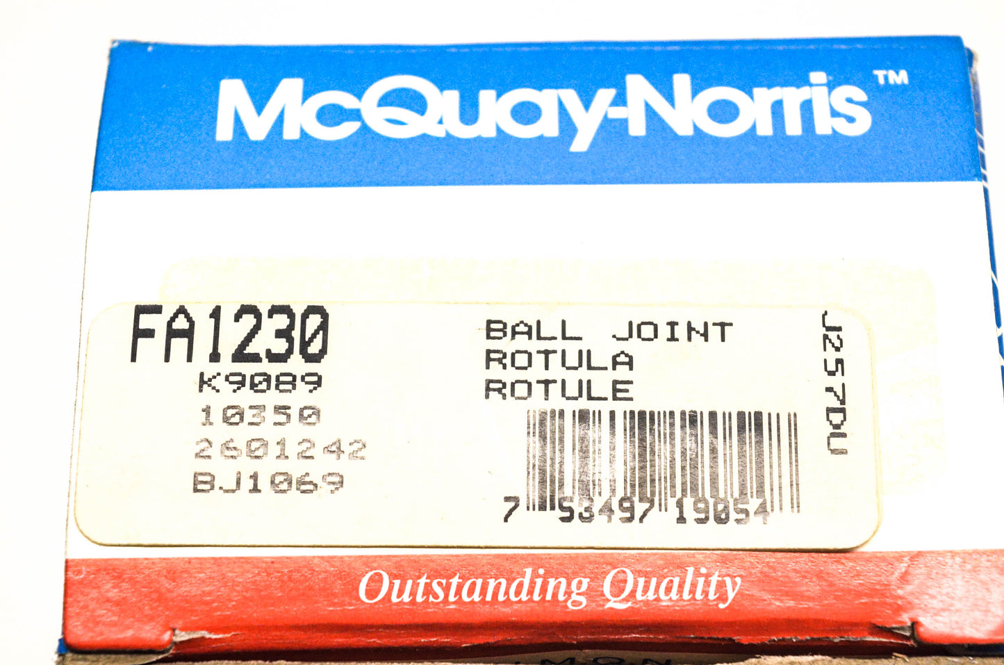 McQuay-Norris FA1230, 10350, 2601242 Ball Joint Kit NOS