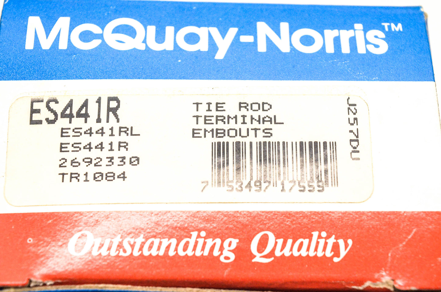 McQuay-Norris ES441R, 2692330, TR1084 Tie Rod Kit NOS