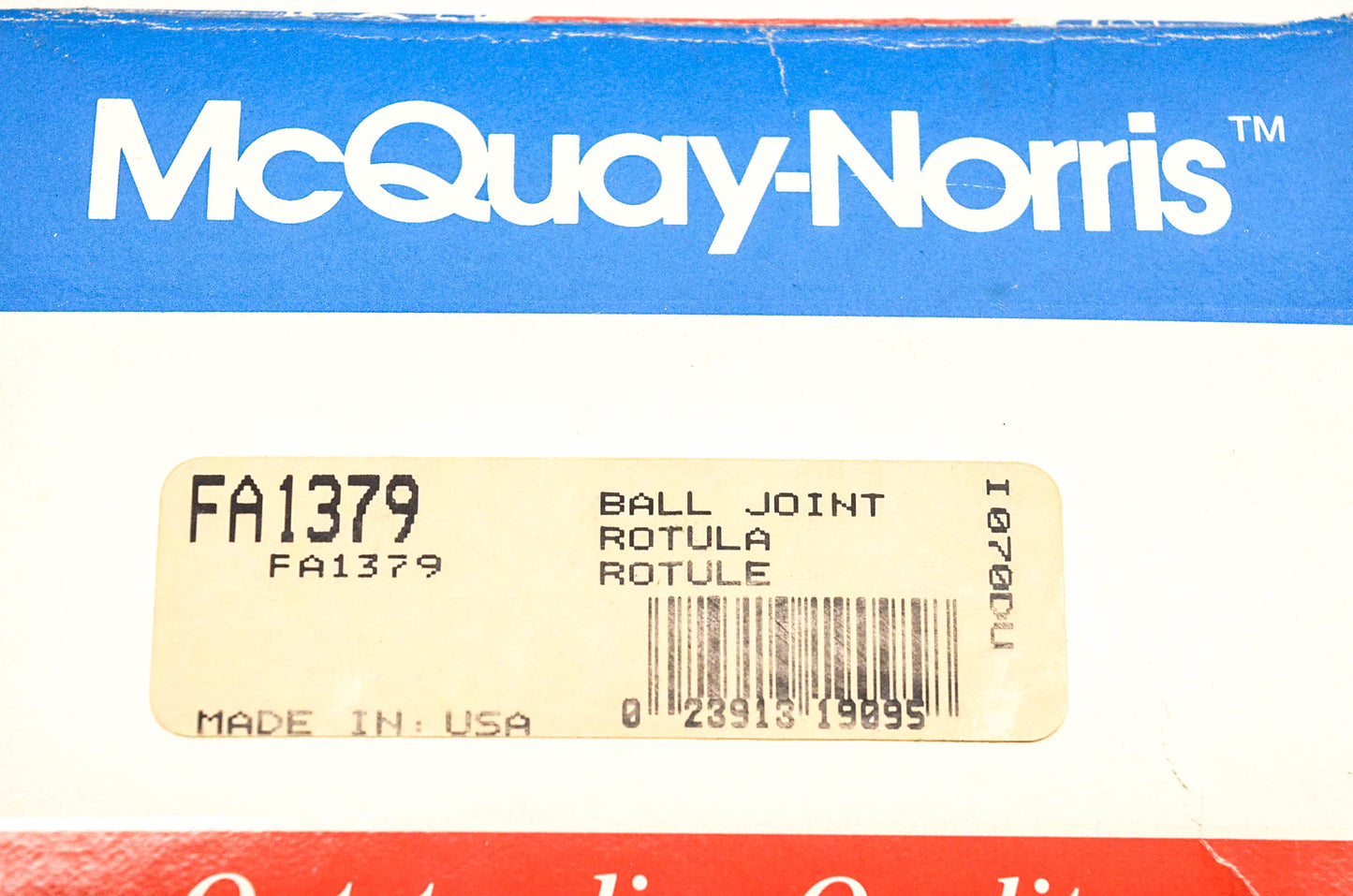 McQuay-Norris FA1379 Ball Joint Kit NOS