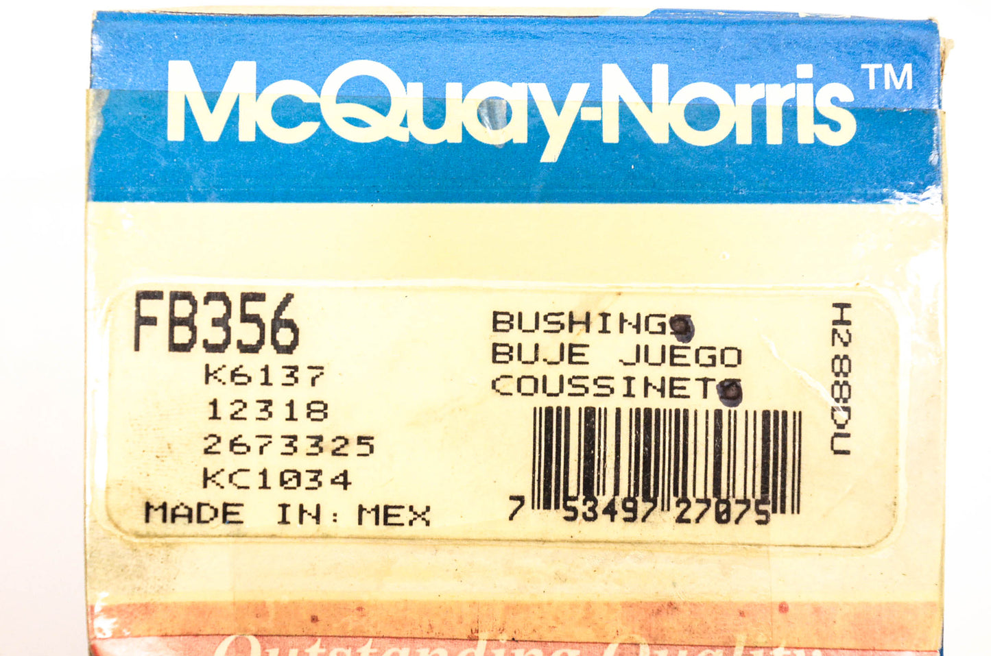 McQuay-Norris FB356, K6137, 12318 Bushing NOS