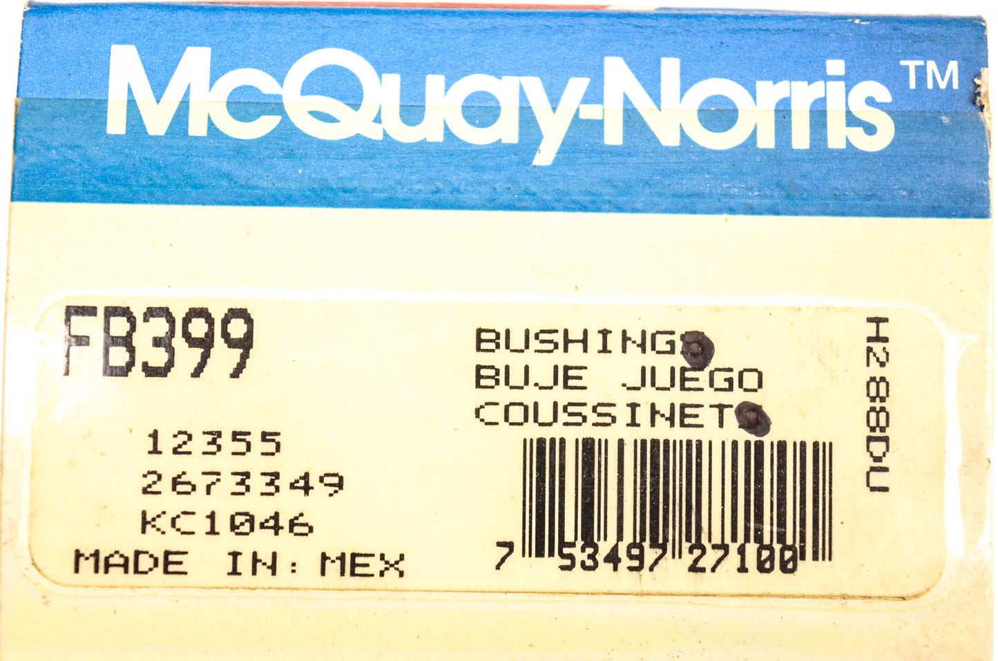 McQuay-Norris FB399, 12355, 2673349 Bushing NOS