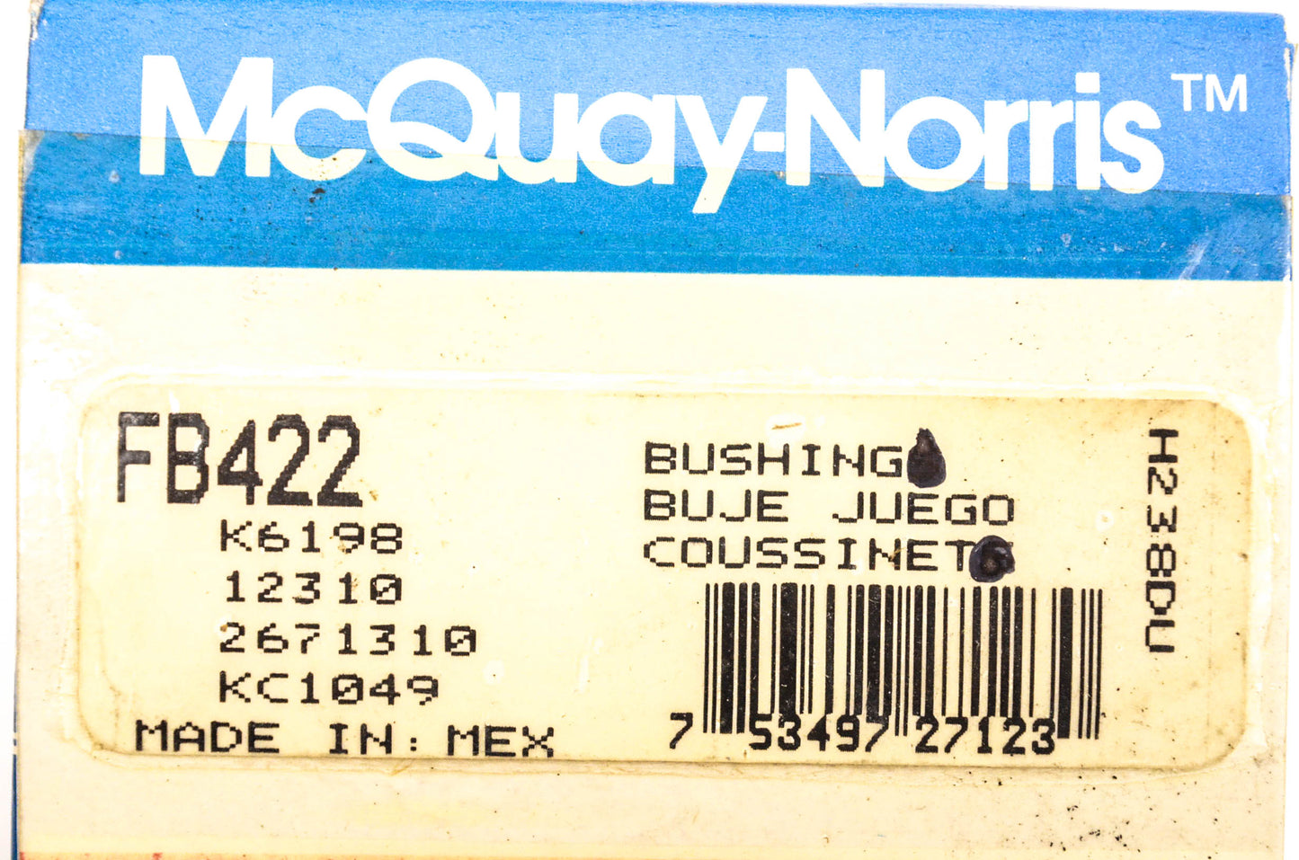 McQuay-Norris FB422, K6198, 12310 Bushing NOS
