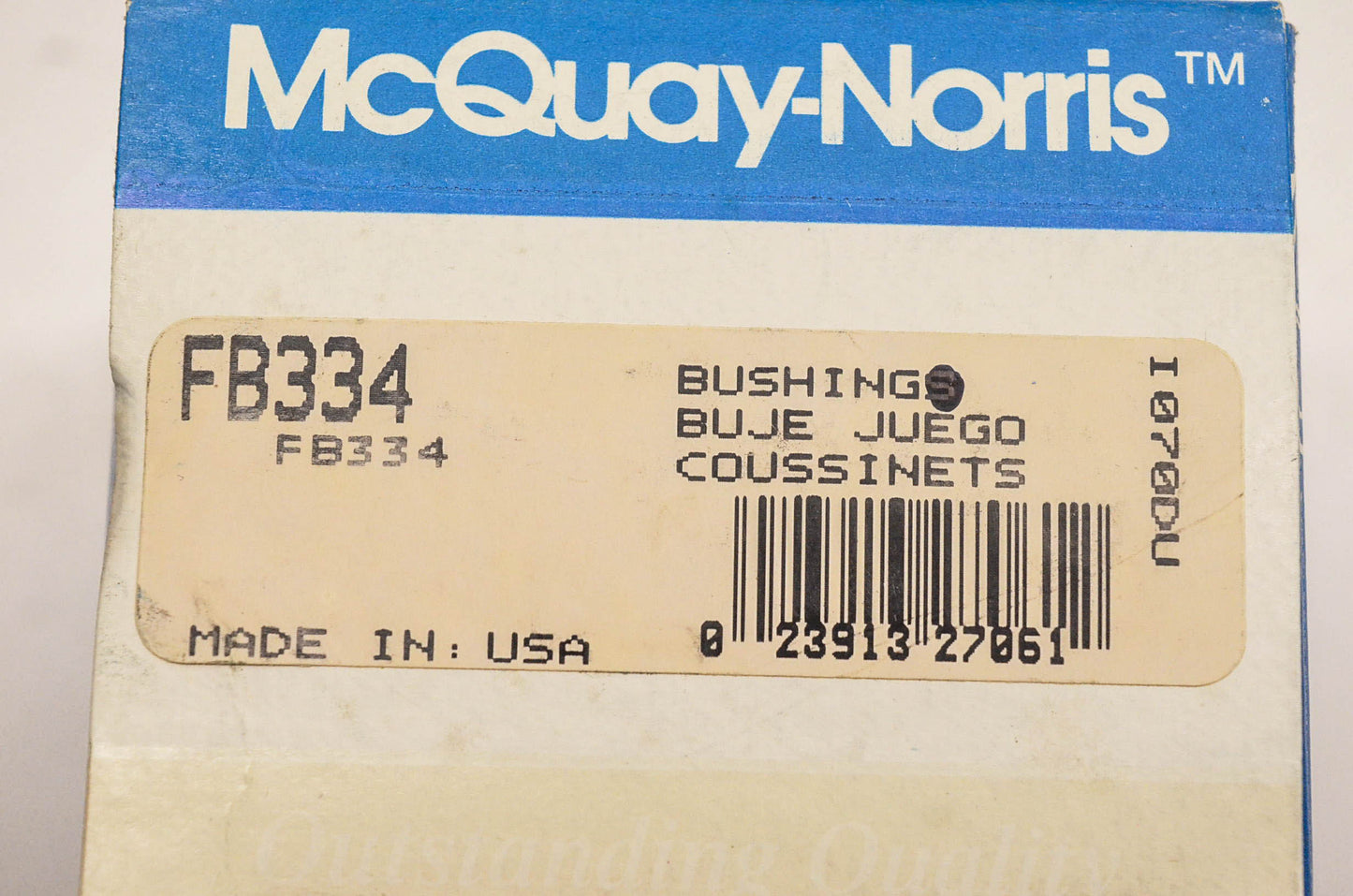 McQuay-Norris FB334 Bushings Qty 2 NOS