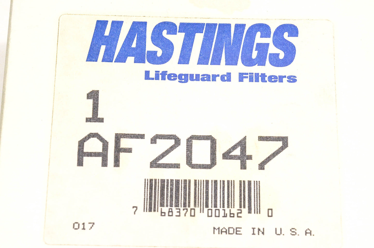 Hastings AF2047 Air Filter NOS