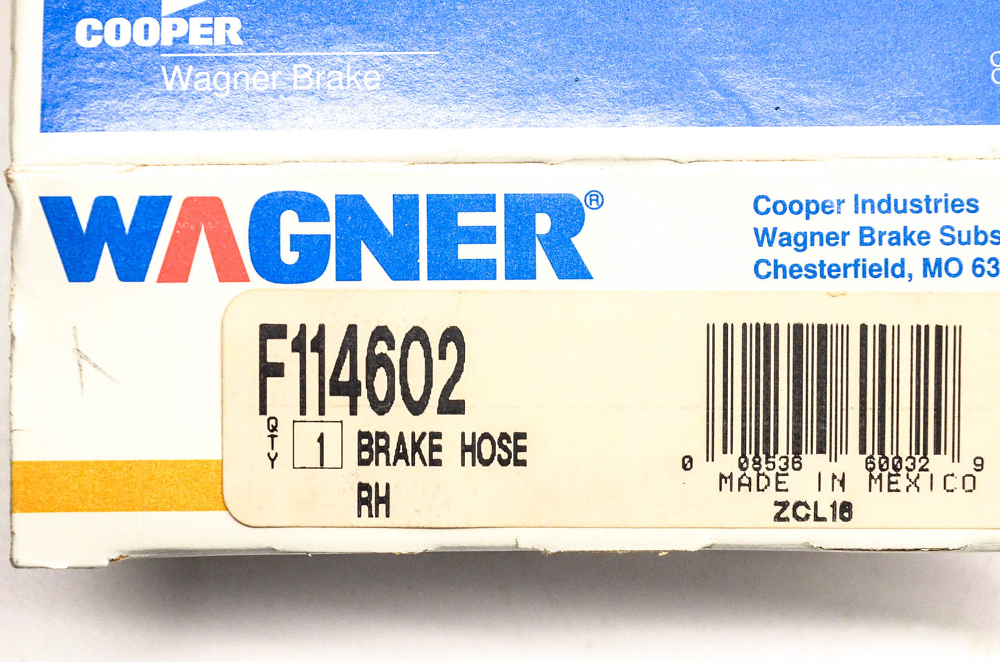 Wagner F114602 Brake Hose NOS