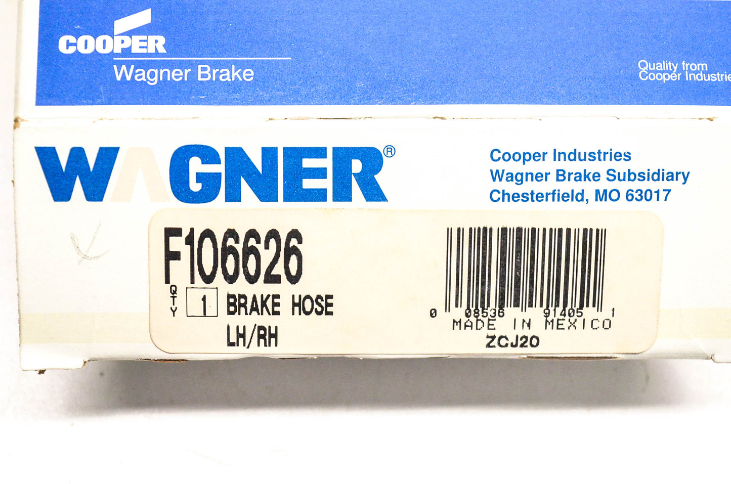 Wagner F106626 Brake Hose NOS