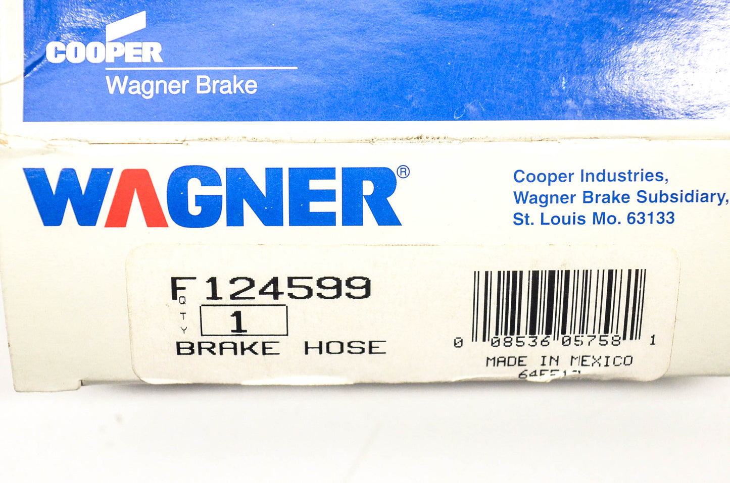 Wagner F124599 Brake Hose NOS