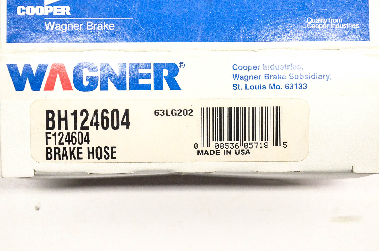 Wagner F124604, BH124604 Brake Hose NOS