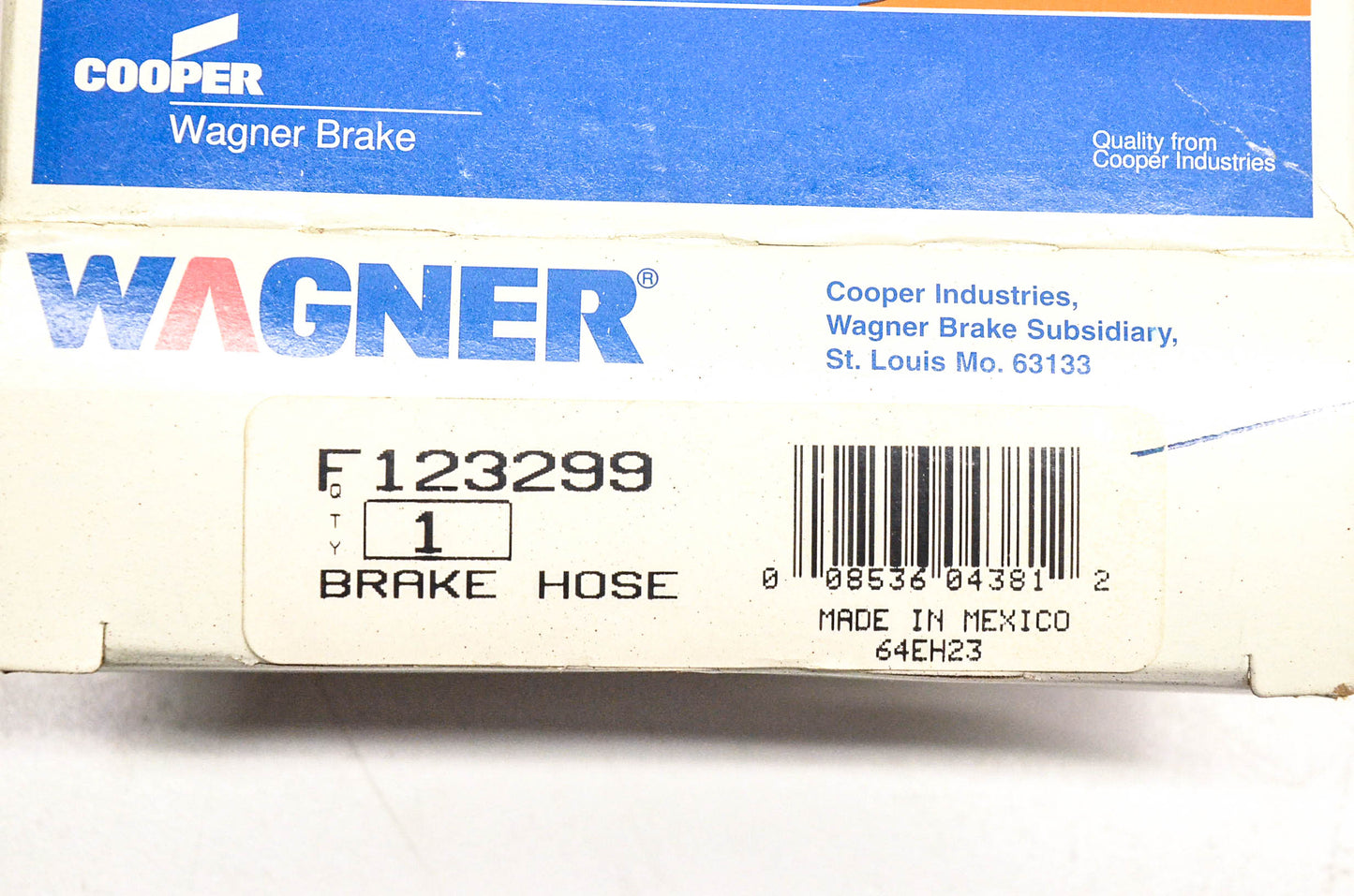 Wagner F123299 Brake Hose NOS