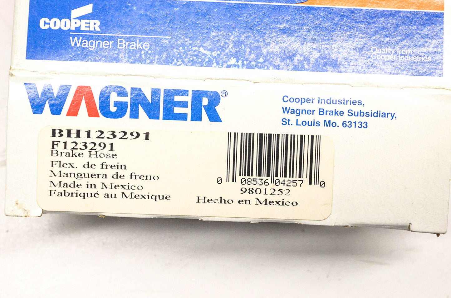 Wagner F123291, BH123291 Brake Hose NOS