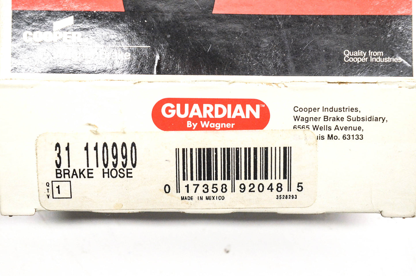 Wagner F110990, 31 110990 Guardian Brake Hose NOS