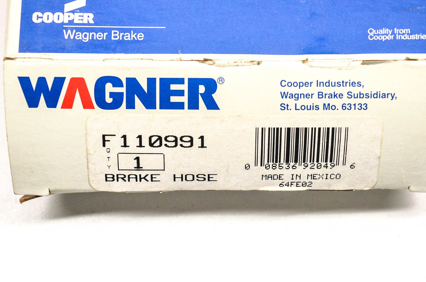 Wagner F110991 Brake Hose NOS