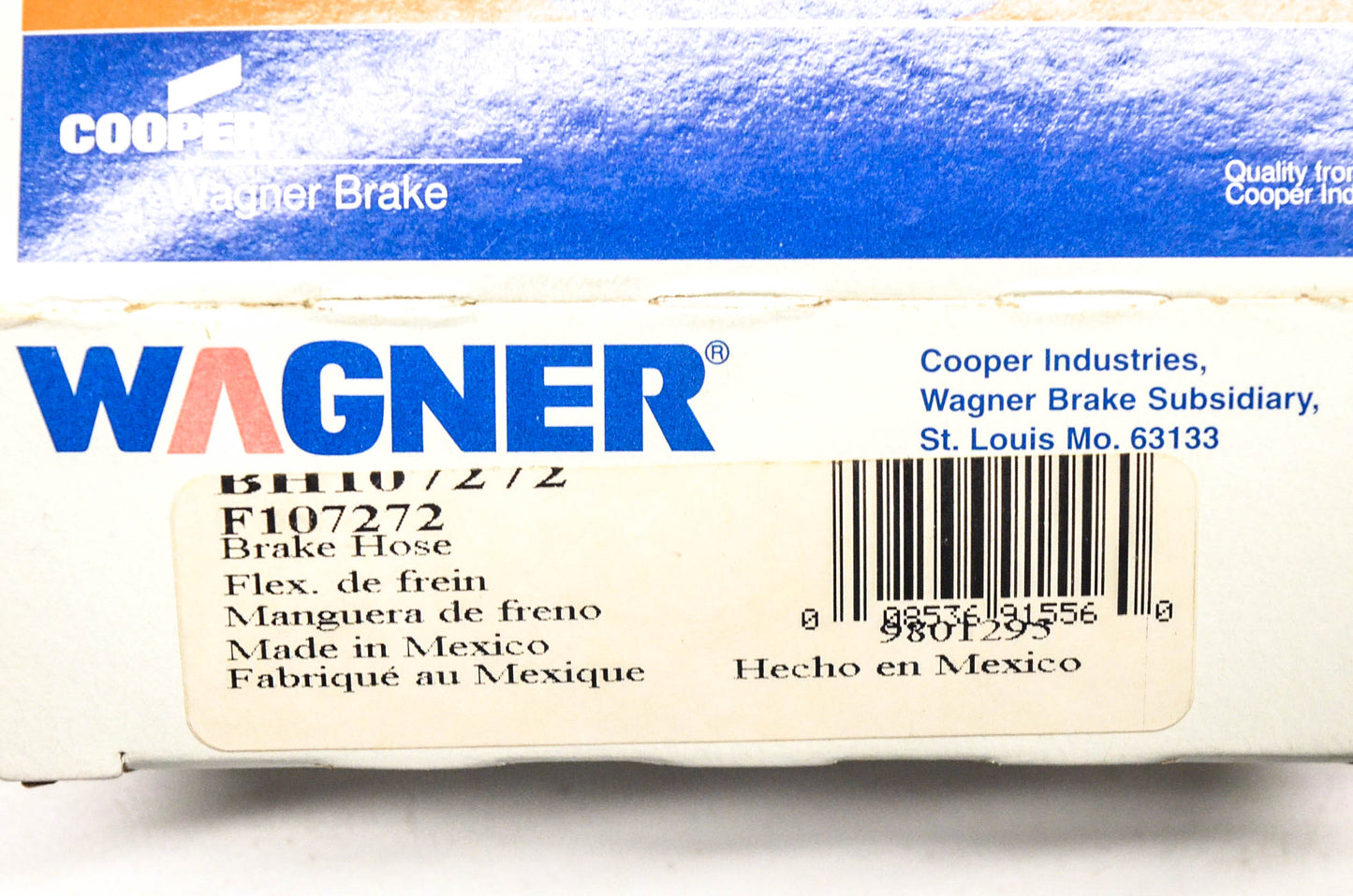 Wagner F107272, BH107272 Brake Hose NOS