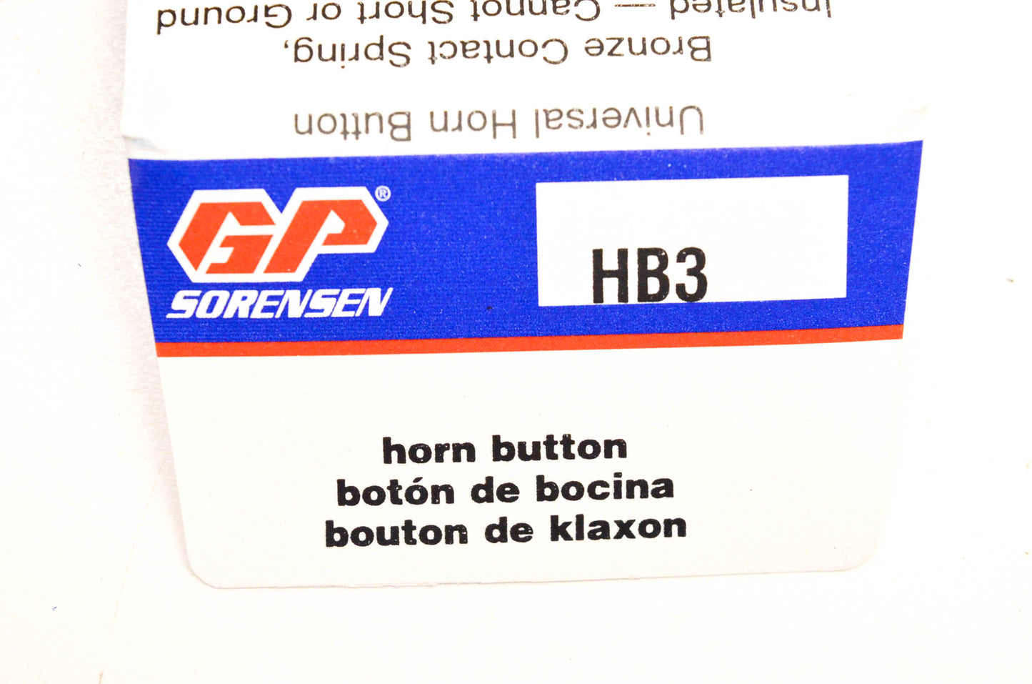 GP Sorensen HB3 Horn Button NOS