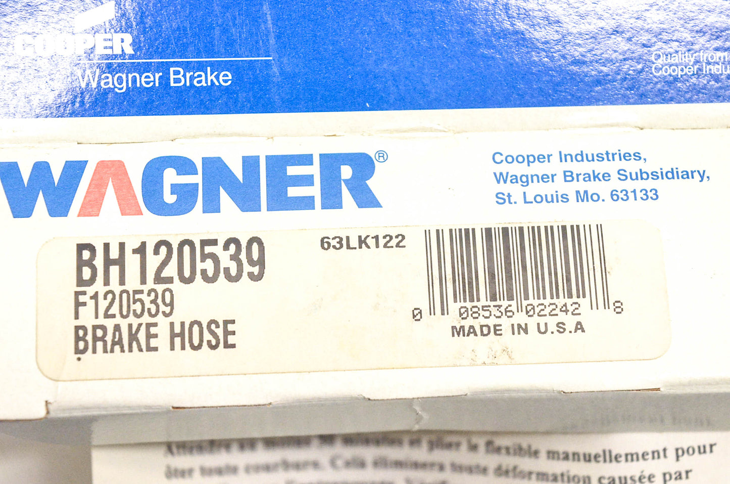 Wagner F120539, BH120539 Brake Hose NOS