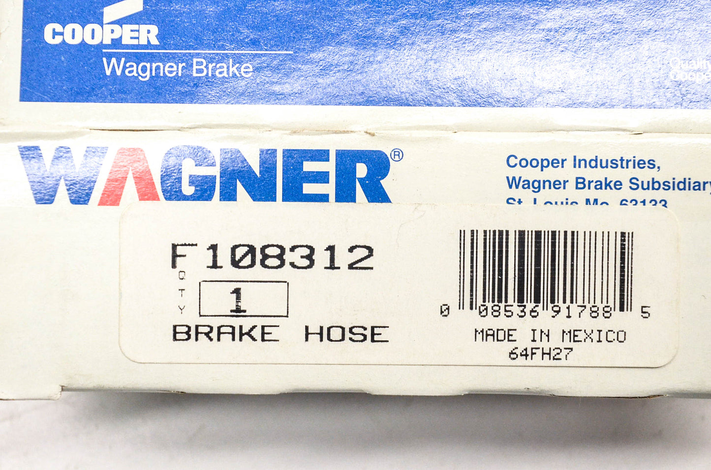 Wagner F108312 Brake Hose NOS