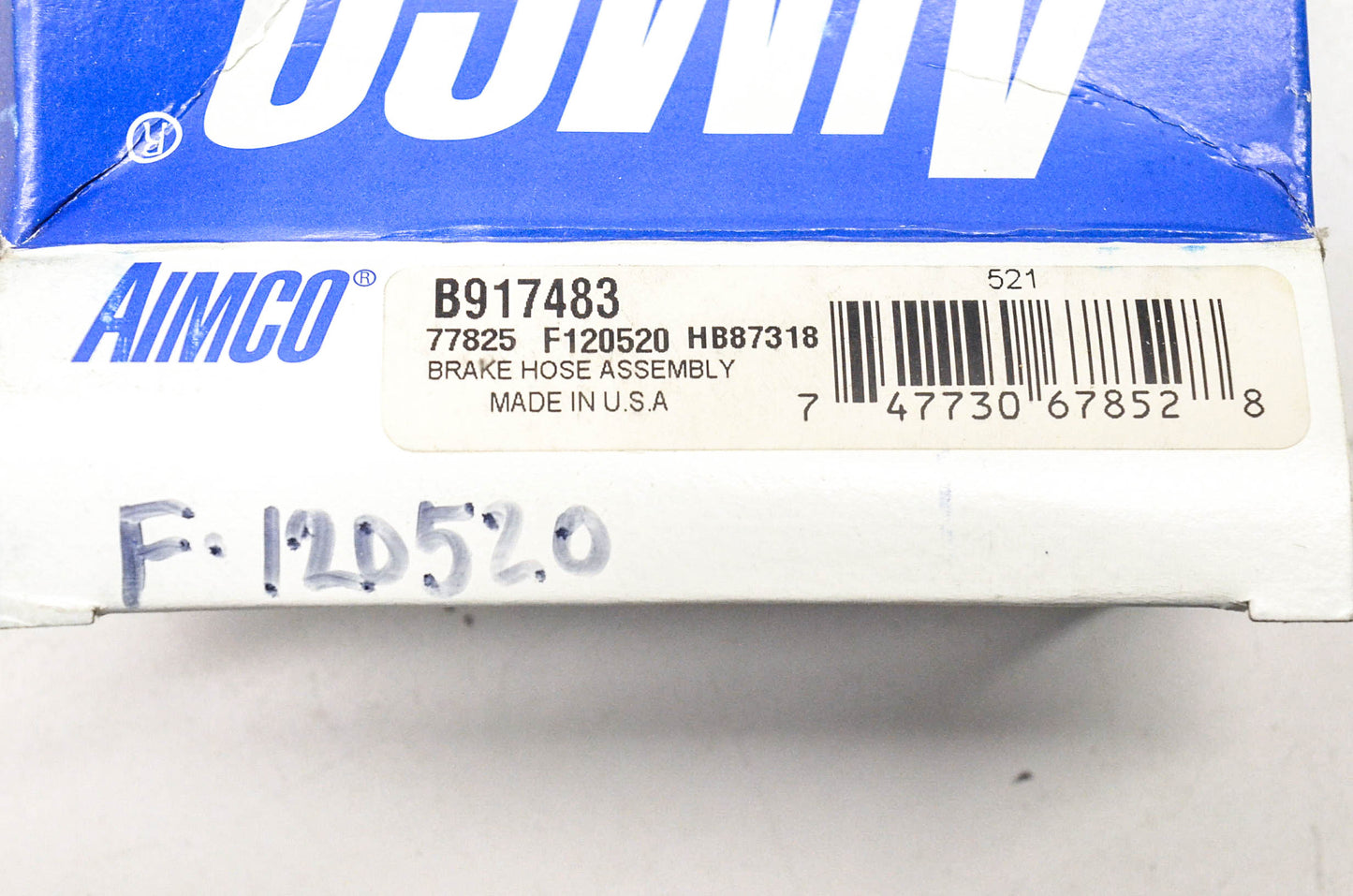 Aimco B917483, F120520, HB87318 Brake Hose NOS