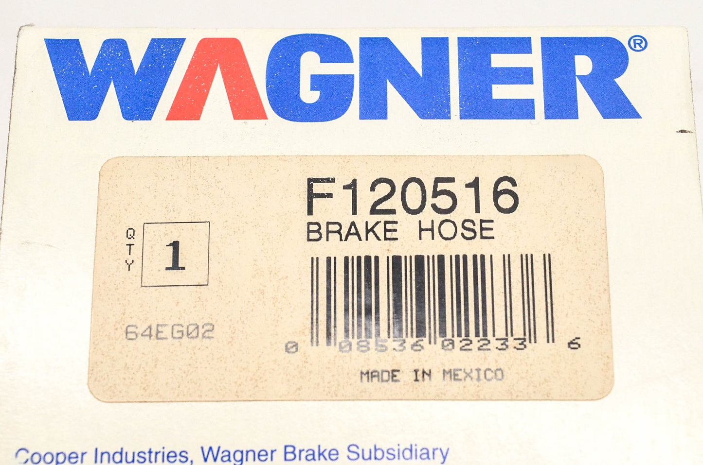 Wagner F120516 Brake Hose NOS