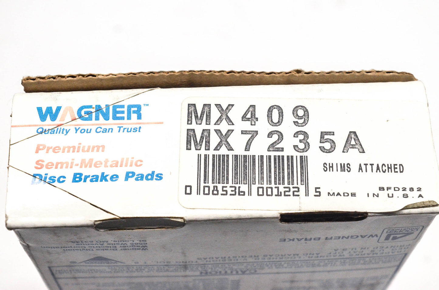 Wagner MX409, MX7235A Disc Brake Pad Kit NOS