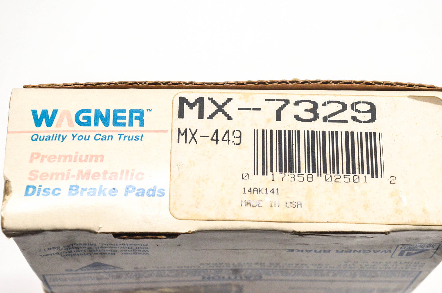Wagner MX7329, MX449 Disc Brake Pad Kit NOS