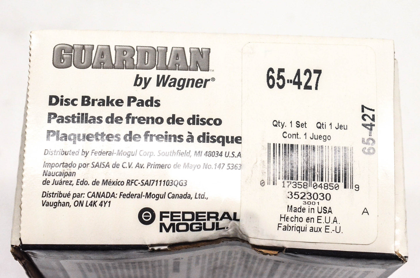 Wagner 65-427 Guardian Disc Brake Pad Kit NOS