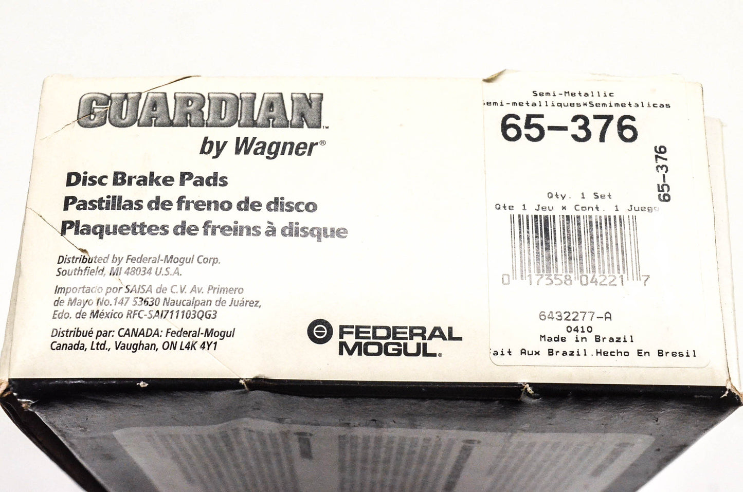 Wagner 65-376, 6432277-A Guardian Disc Brake Pad Kit NOS
