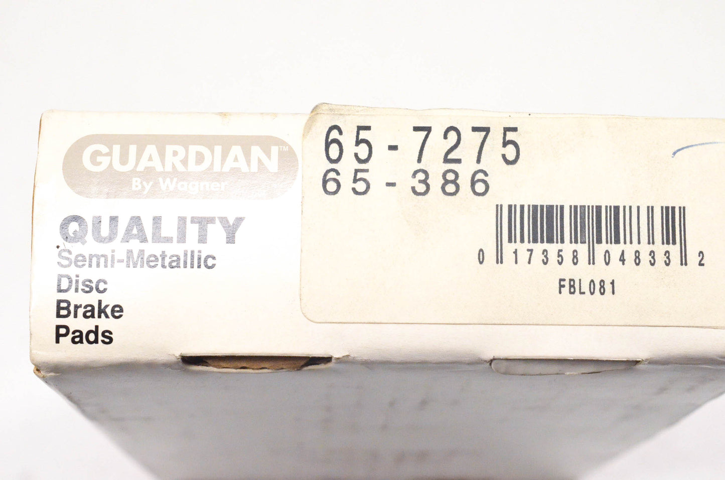 Wagner 65-386, 65-7275 Guardian Semi Metallic Disc Brake Pad Kit NOS