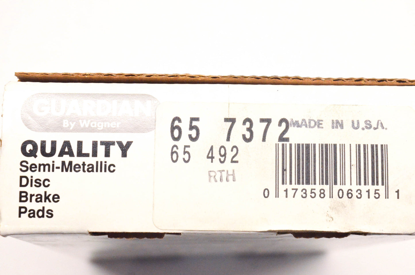 Wagner 65-492, 65-7372 Guardian Semi Metallic Disc Brake Pad Kit NOS