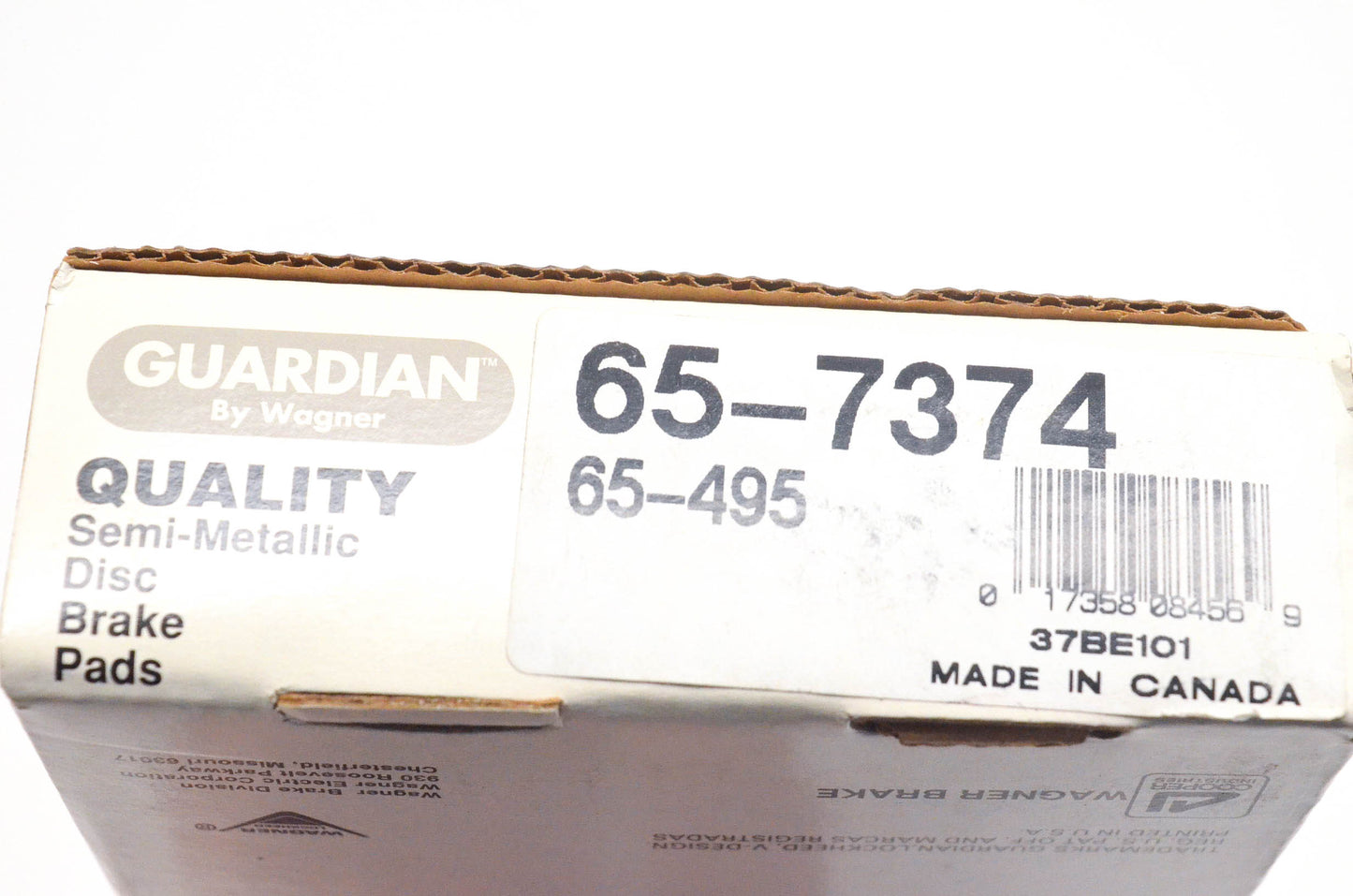 Wagner 65-495, 65-7374 Guardian Semi Metallic Disc Brake Pad Kit NOS