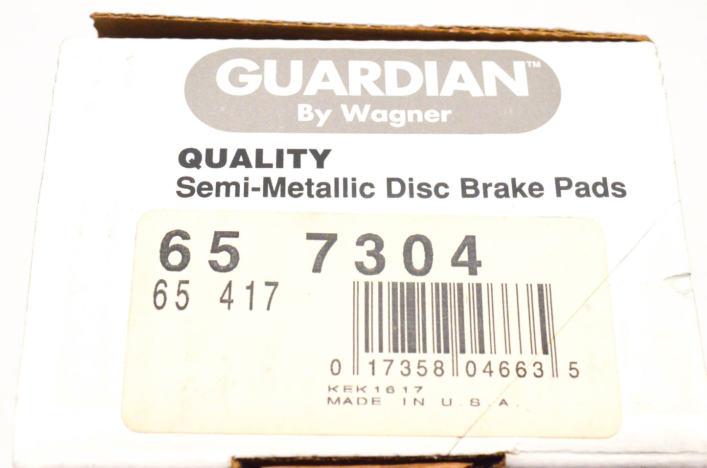 Wagner 65-417, 65-7304 Guardian Semi Metallic Disc Brake Pad Kit NOS