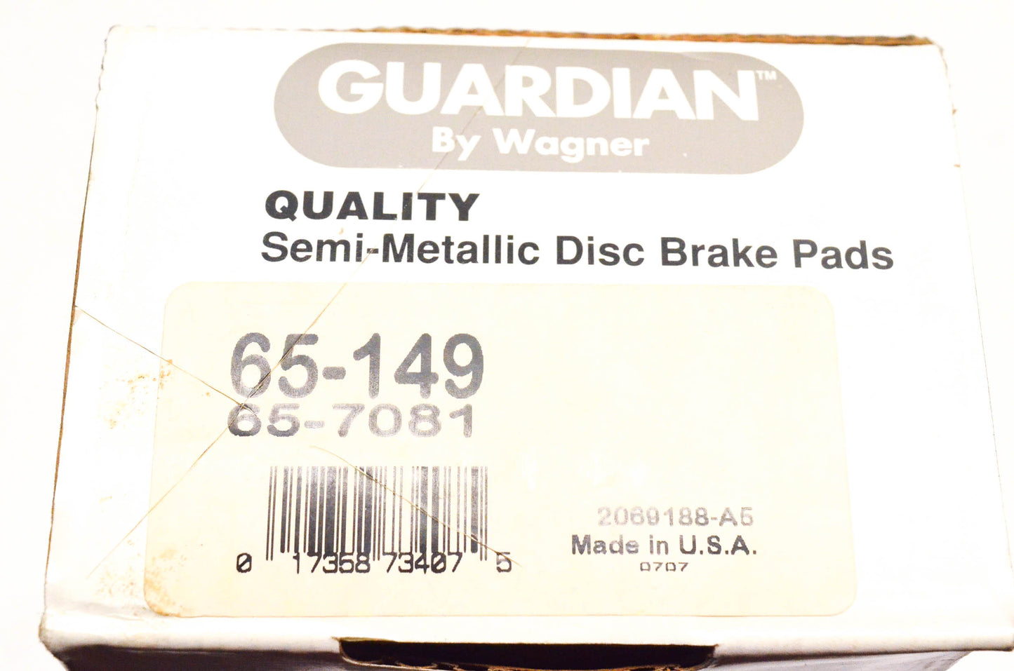 Wagner 65-149, 65-7081 Guardian Semi Metallic Disc Brake Pad Kit NOS