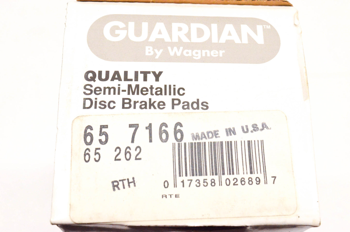 Wagner 65-262, 65-7166 Guardian Semi Metallic Disc Brake Pad Kit NOS
