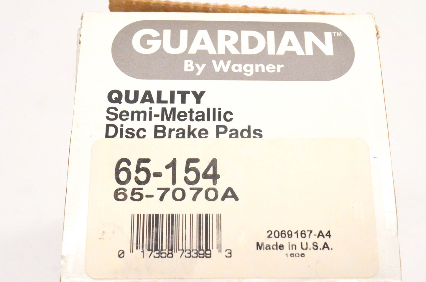 Wagner 65-154, 65-7070A Guardian Semi Metallic Disc Brake Pad Kit NOS