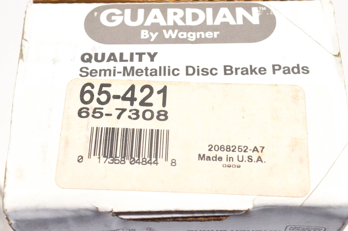 Wagner 65-421, 65-7308 Guardian Semi Metallic Disc Brake Pad Kit NOS