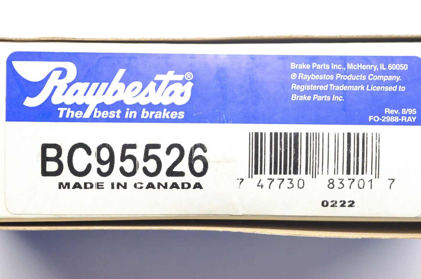 Raybestos BC95526 Brake Cable NOS