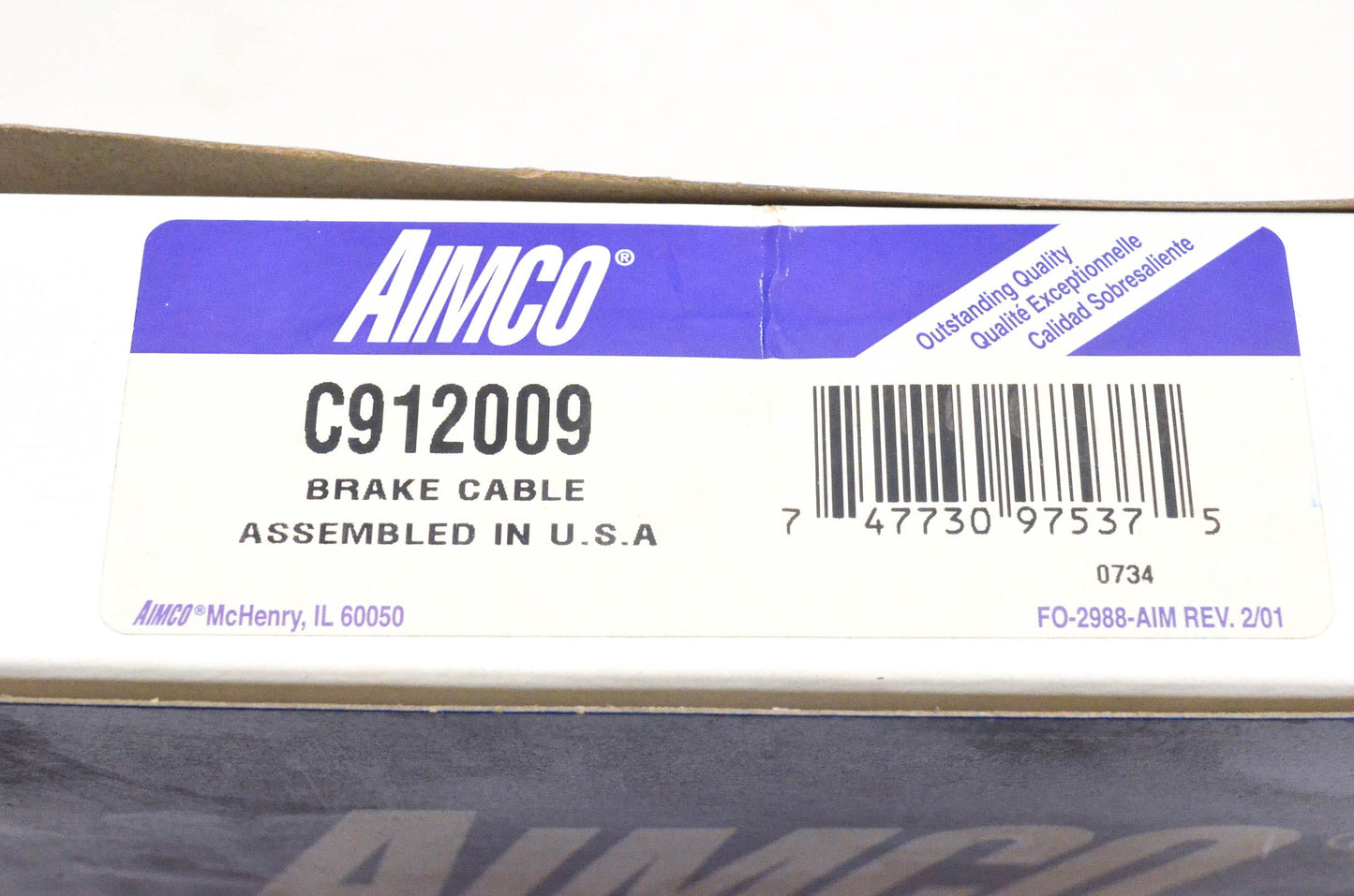 Aimco C912009 Brake Cable Kit NOS