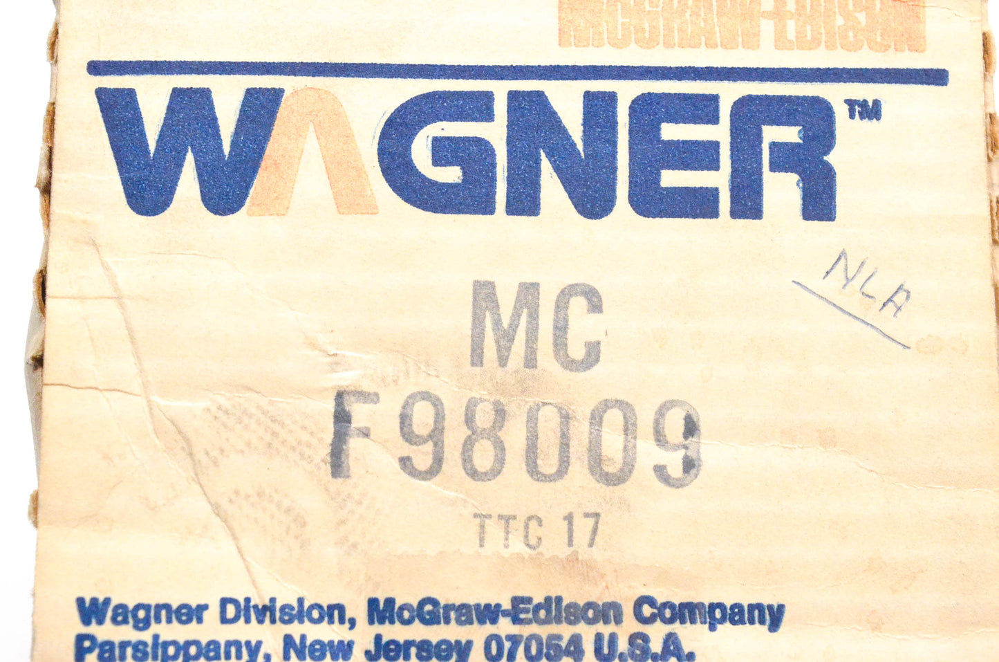 Wagner F98009 Master Brake Cylinder Assembly NOS