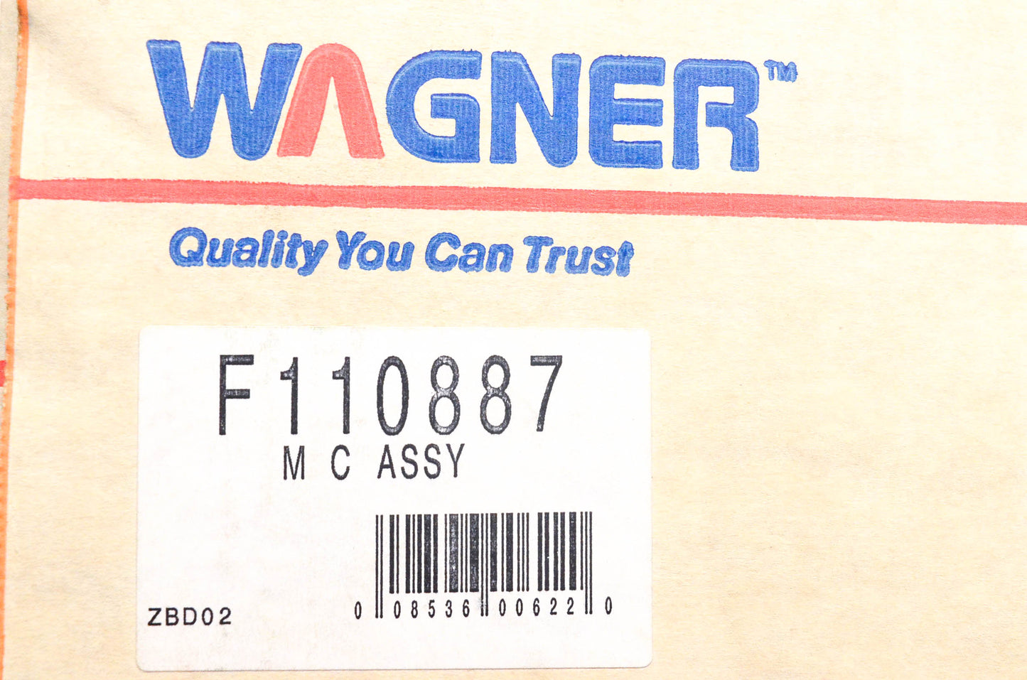 Wagner F110887, FF-118598 Master Brake Cylinder Assembly NOS