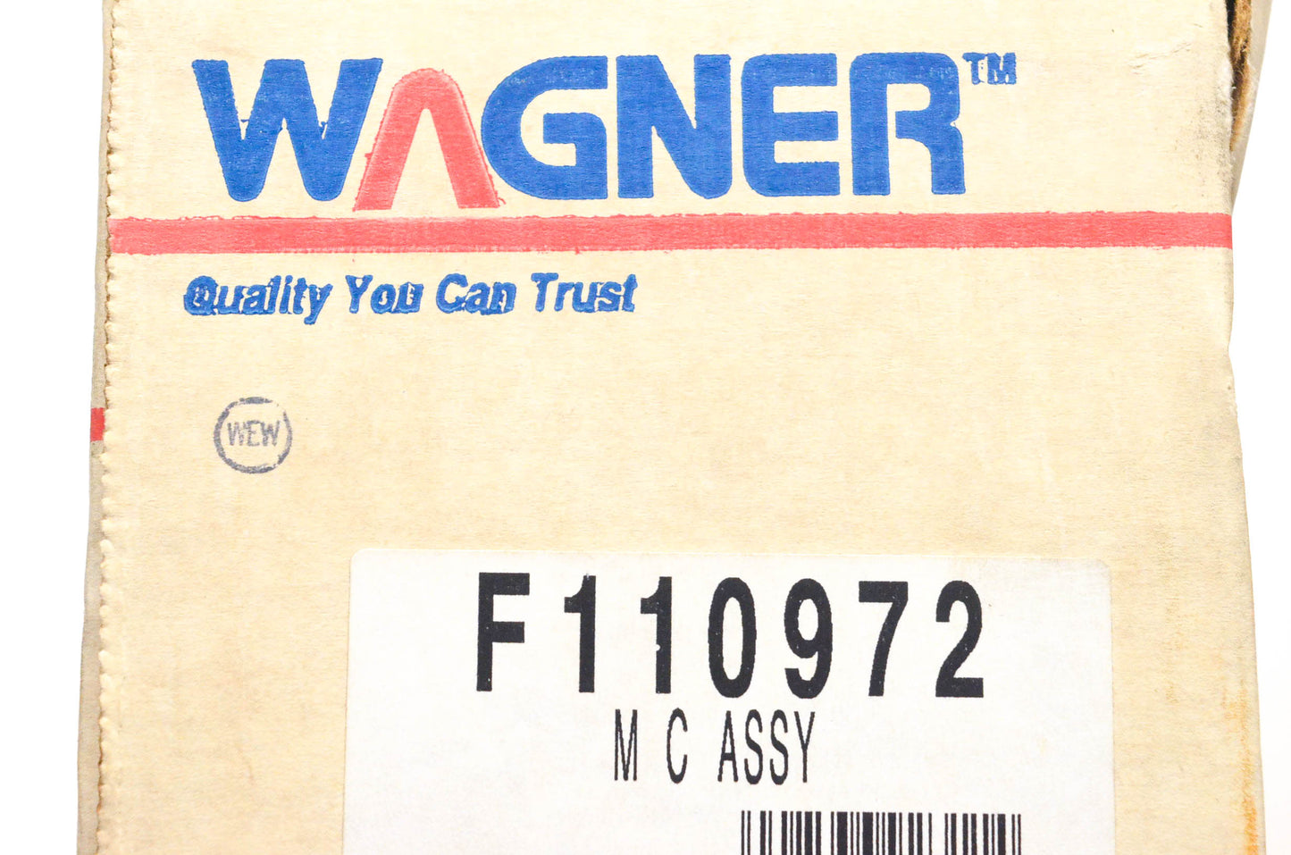 Wagner F110972 Master Brake Cylinder Assembly NOS