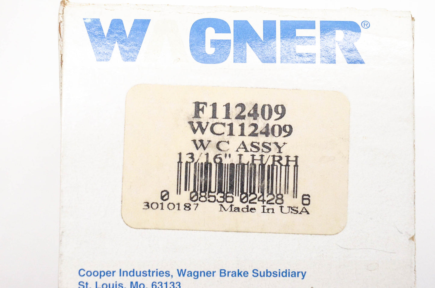 Wagner F112409, FD-122380, WC112409 Wheel Cylinder Assembly NOS