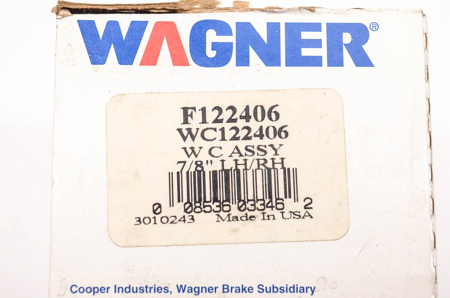 Wagner F122406, WC122406, 122380 Wheel Cylinder Assembly NOS