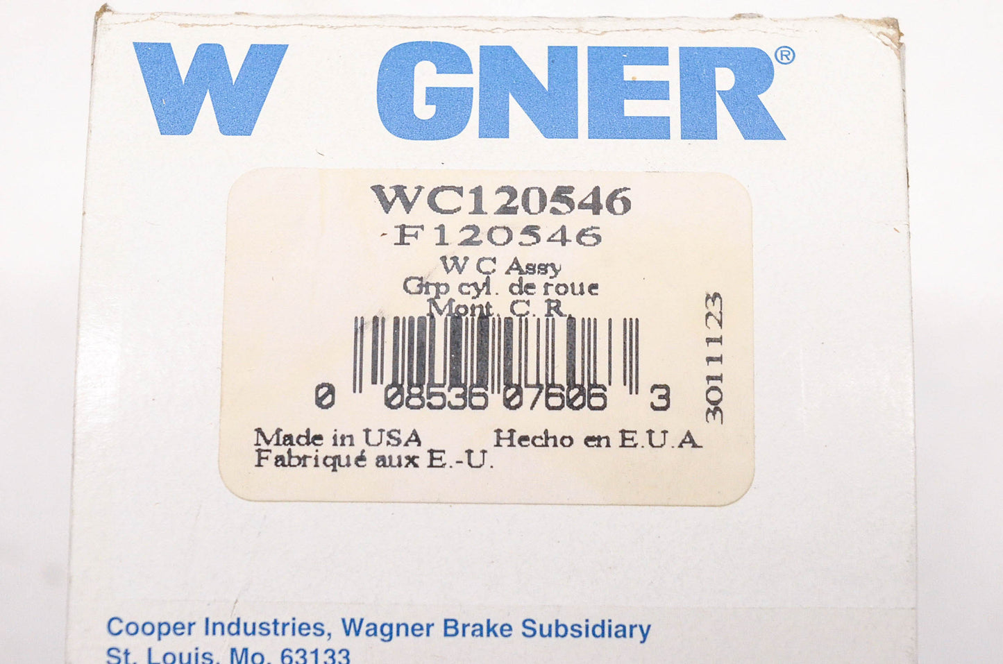 Wagner WC120546, F120546, FD-128255 Wheel Cylinder Assembly NOS