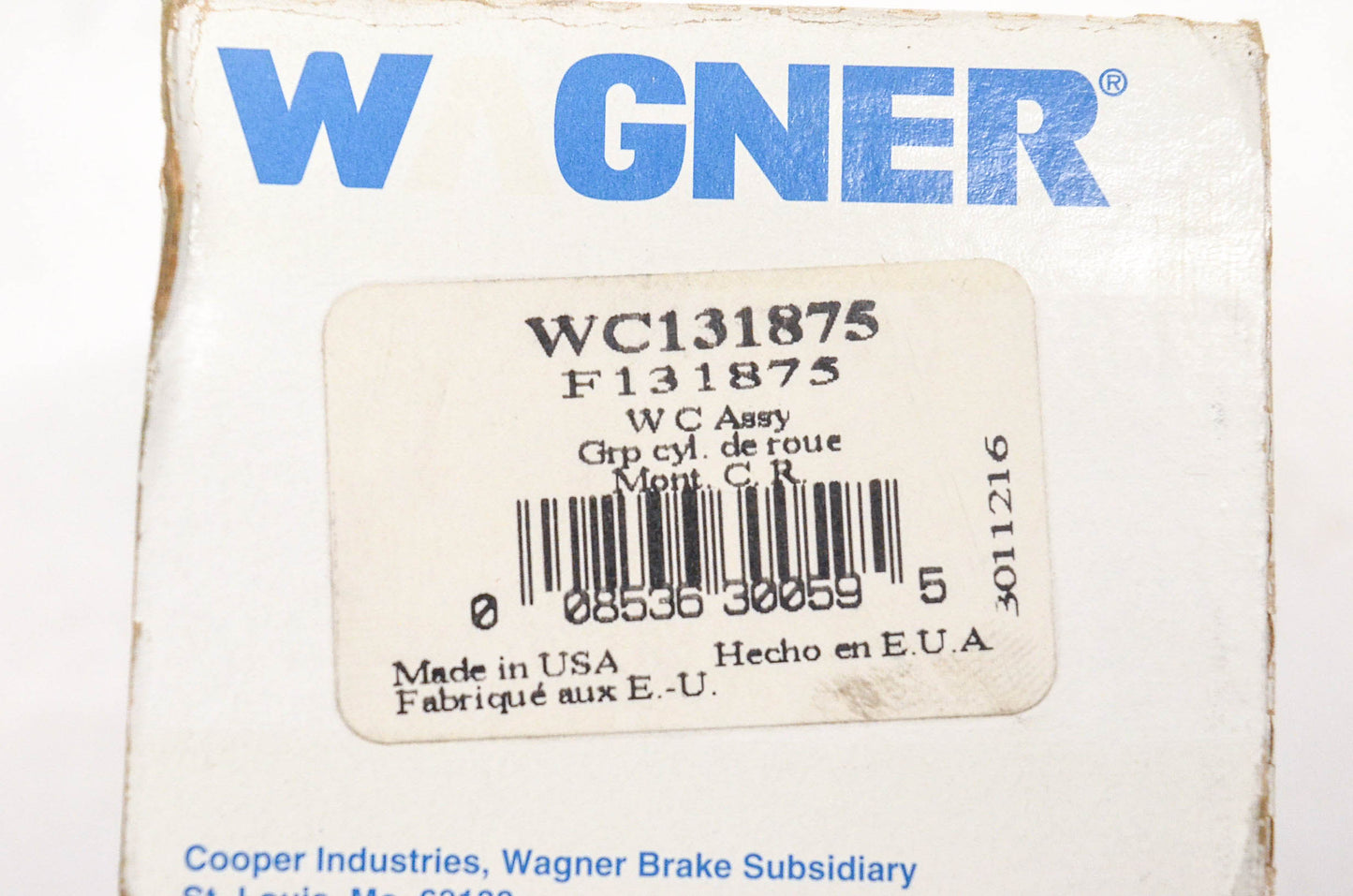 Wagner WC131875, F131875, 18292 Wheel Cylinder Assembly NOS