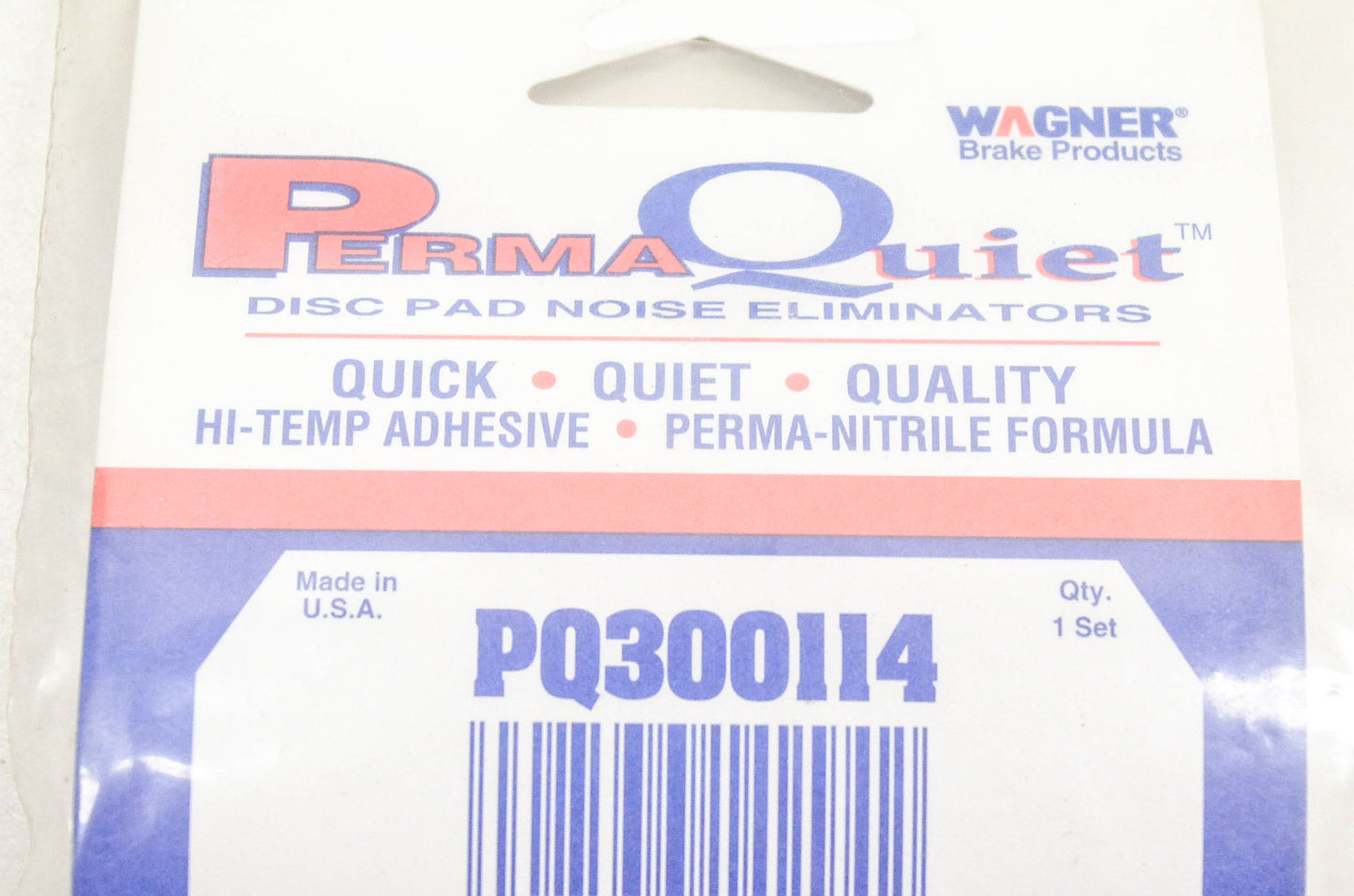 Wagner PQ300114 Perma Quiet Disc Brake Shim Kit NOS