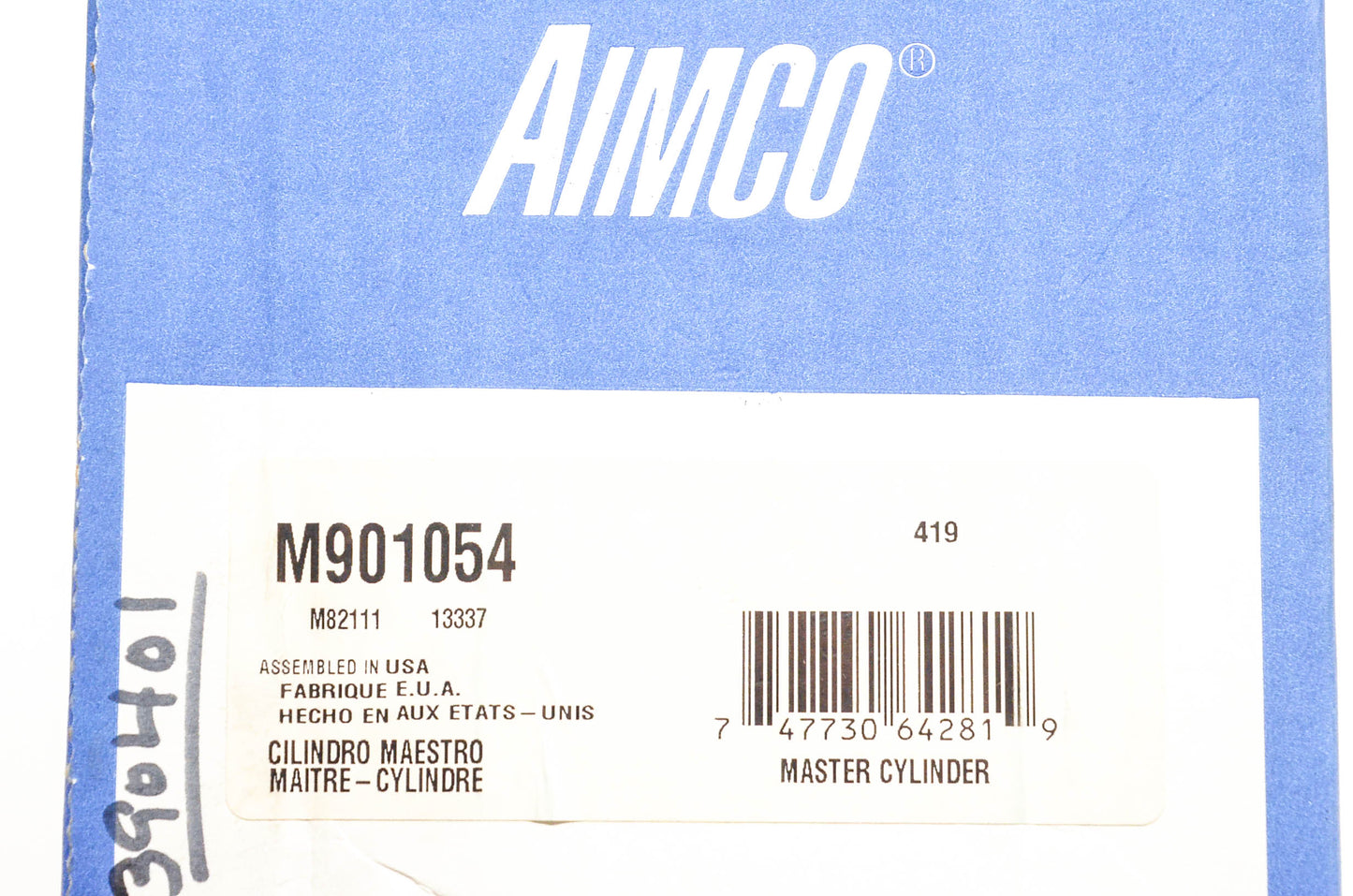 Aimco M901054, M82111, 13337 Master Cylinder Assembly NOS