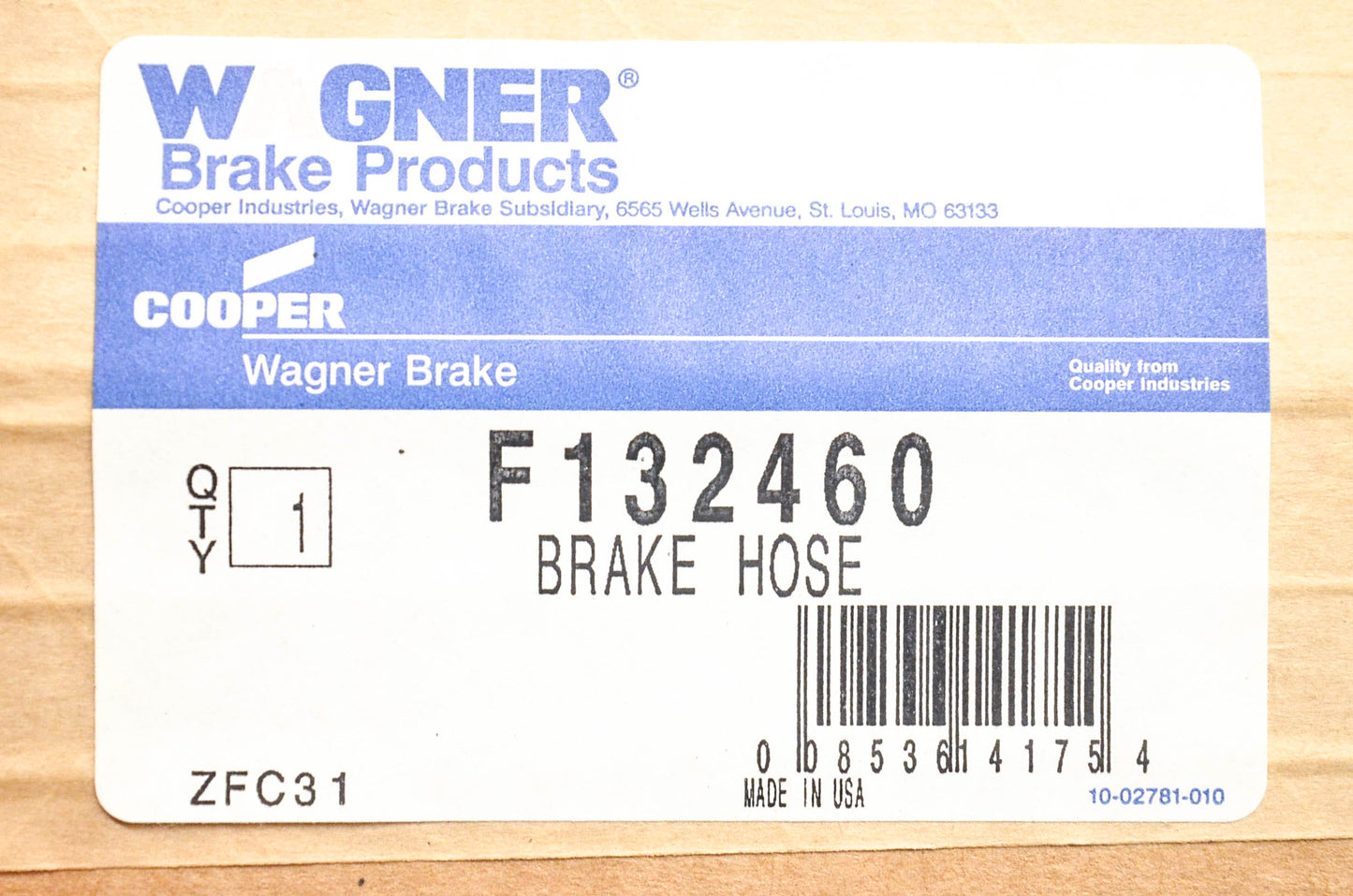 Wagner F132460 Brake Cable NOS